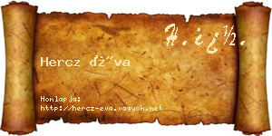 Hercz Éva névjegykártya