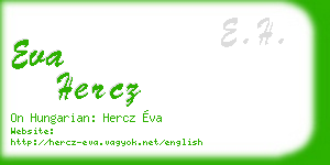 eva hercz business card